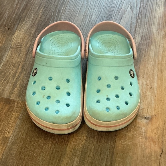CROCS Other - CROCS Kids Light Blue and Peach Sandals